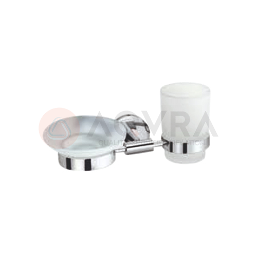 Double Soap Dish With Tumbler Holder